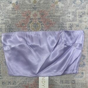 Lavender Satin Tube Top
